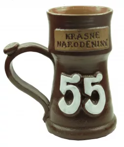 Keramický pohár 0,5L na pivo k narodeninám 55