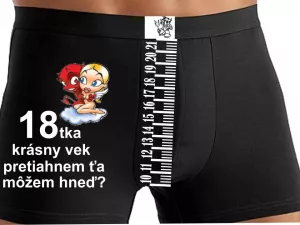 Boxerky k narodeninám s číslom 18