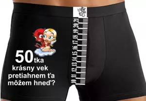 Boxerky k narodeninám s číslom 50