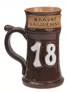 Keramický pohár 0,5L na pivo k narodeninám 18