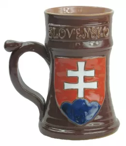 Keramický pohár na pivo - znak SLOVENSKO