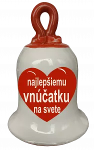 Zvonček so srdiečkom - najlepšiemu vnúčatku Červená