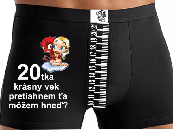 Boxerky k narodeninám s číslom 20