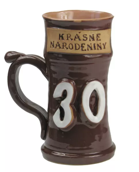 Keramický pohár 0,5L na pivo k narodeninám 30