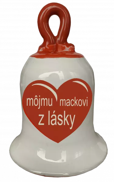 Zvonček so srdiečkom - môjmu mackovi z lásky