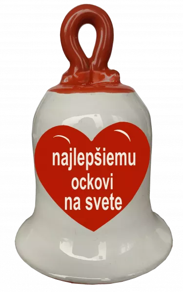 Zvonček so srdiečkom - najlepšiemu ockovi