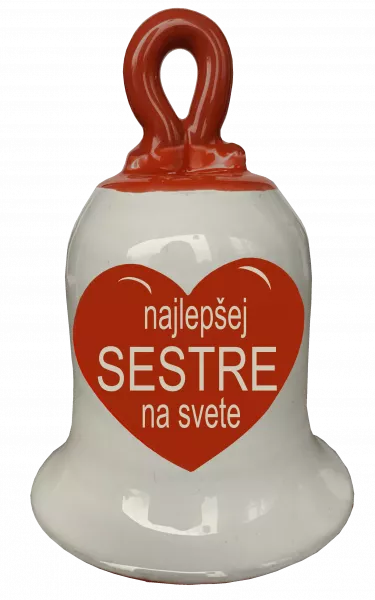 Zvonček so srdiečkom - najlepšej sestre