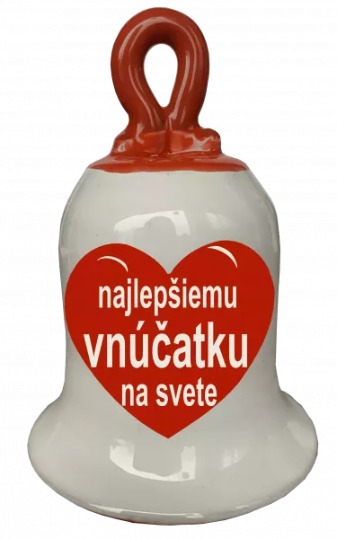 Zvonček so srdiečkom - najlepšiemu vnúčatku Červená